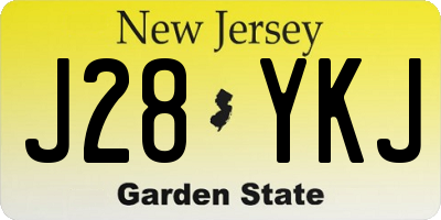 NJ license plate J28YKJ