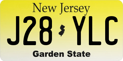 NJ license plate J28YLC