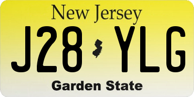 NJ license plate J28YLG