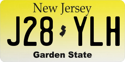 NJ license plate J28YLH