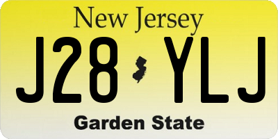 NJ license plate J28YLJ