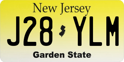 NJ license plate J28YLM