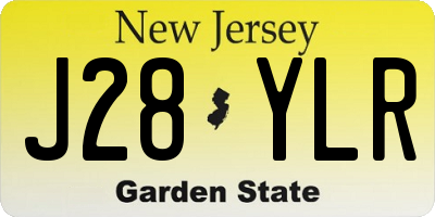 NJ license plate J28YLR