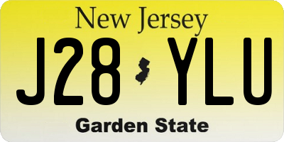 NJ license plate J28YLU