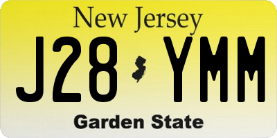 NJ license plate J28YMM