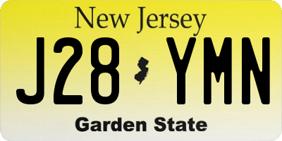 NJ license plate J28YMN