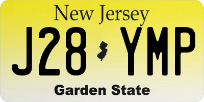NJ license plate J28YMP