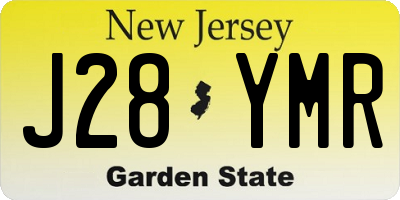 NJ license plate J28YMR