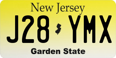 NJ license plate J28YMX