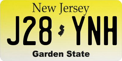 NJ license plate J28YNH