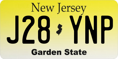NJ license plate J28YNP
