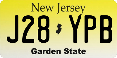 NJ license plate J28YPB