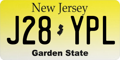 NJ license plate J28YPL