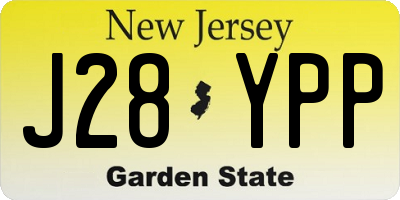 NJ license plate J28YPP