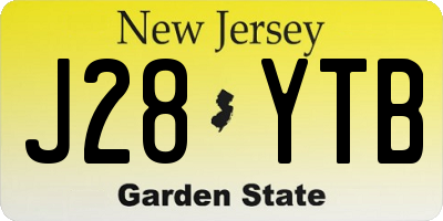 NJ license plate J28YTB