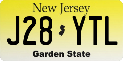NJ license plate J28YTL