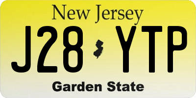 NJ license plate J28YTP