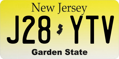 NJ license plate J28YTV