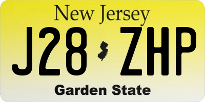 NJ license plate J28ZHP