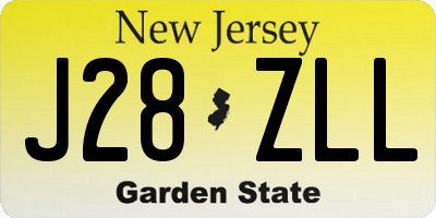 NJ license plate J28ZLL