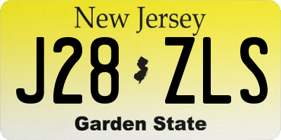 NJ license plate J28ZLS