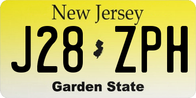 NJ license plate J28ZPH