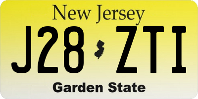 NJ license plate J28ZTI