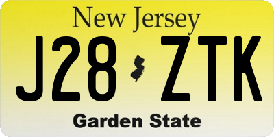 NJ license plate J28ZTK