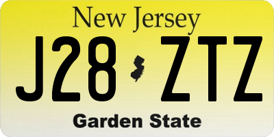 NJ license plate J28ZTZ