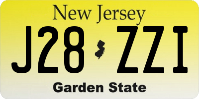 NJ license plate J28ZZI