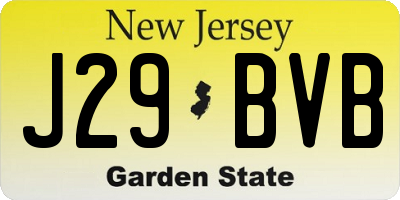 NJ license plate J29BVB