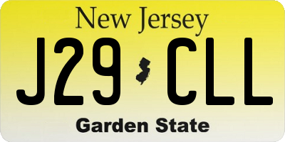 NJ license plate J29CLL