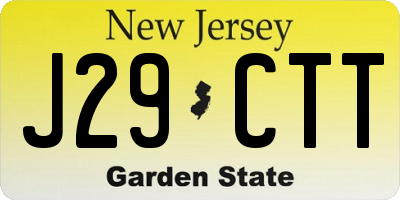 NJ license plate J29CTT