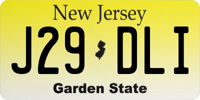 NJ license plate J29DLI
