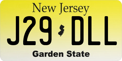 NJ license plate J29DLL