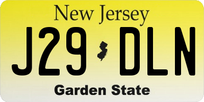 NJ license plate J29DLN