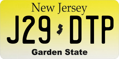 NJ license plate J29DTP