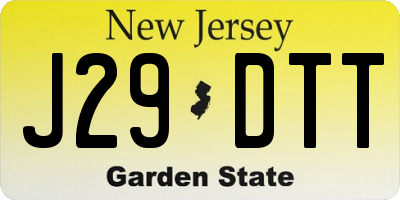 NJ license plate J29DTT