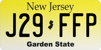 NJ license plate J29FFP