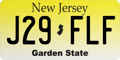 NJ license plate J29FLF