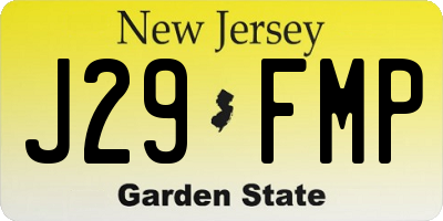 NJ license plate J29FMP