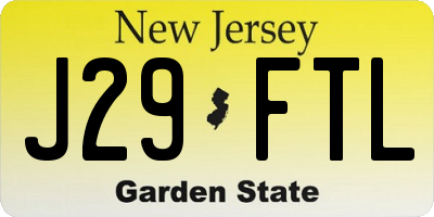NJ license plate J29FTL