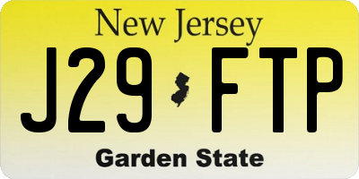 NJ license plate J29FTP