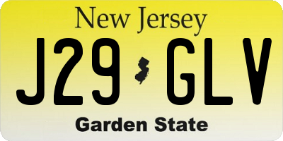 NJ license plate J29GLV