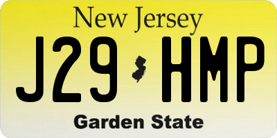 NJ license plate J29HMP
