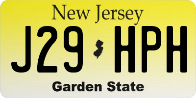 NJ license plate J29HPH