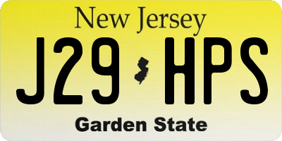 NJ license plate J29HPS