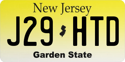 NJ license plate J29HTD