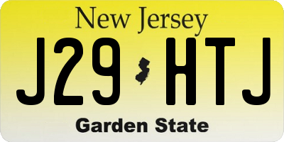 NJ license plate J29HTJ