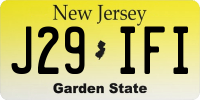 NJ license plate J29IFI